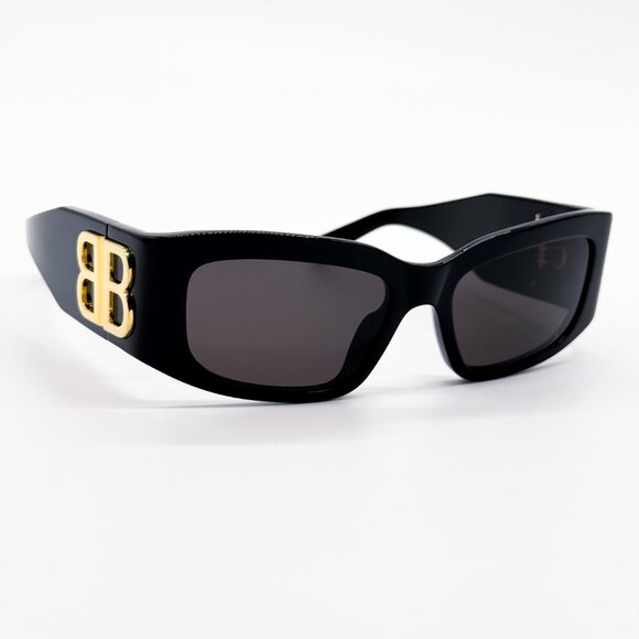 NEW BALENCIAGA BB0360S 005 SUNGLASSES UNISEX BLACK RECTANGULAR BALENCIAGA main image 9